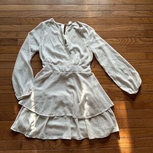 Animal print blush dress